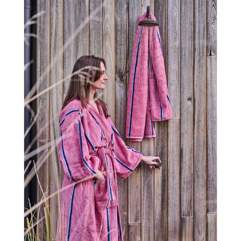 Kip&Co Blushing Stripe Bamboo Terry Bath Towel image number 1